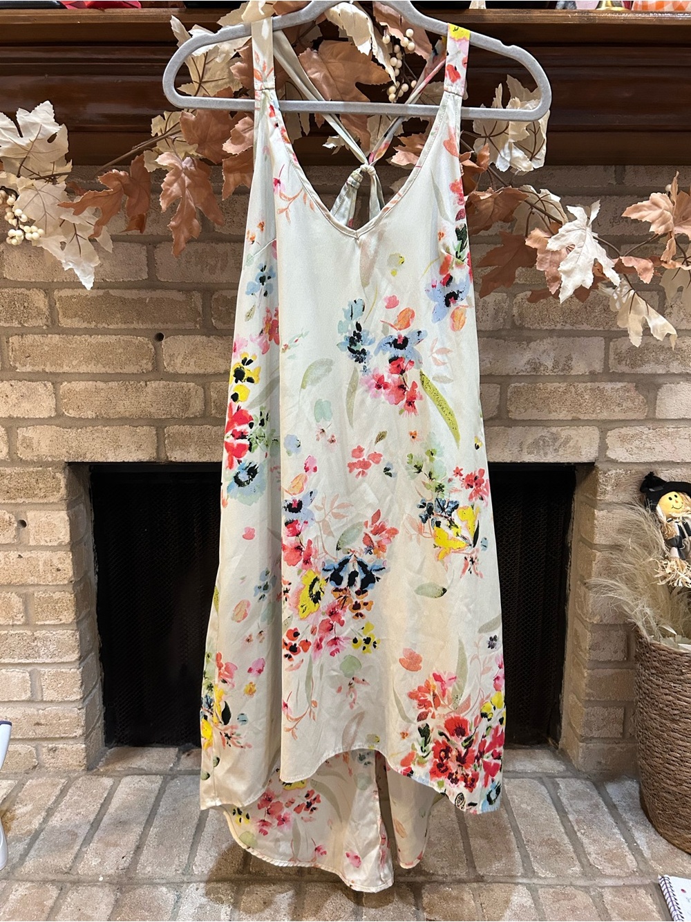 H&M Cream Floral High-Low Sundress EUC